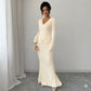 Women's Long Sleeve Bodycon Maxi Dress - Elegant Slim Fit Evening Dress - Various Colours
