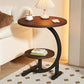 MFurn Sun & Moon Round Coffee Table – Modern 2-Tier C-Shaped Side Table