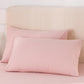 Pink Fitted Sheet 3-Piece Queen Set – Soft Washed Cotton Deep Pocket Bedding (150 × 200 cm)