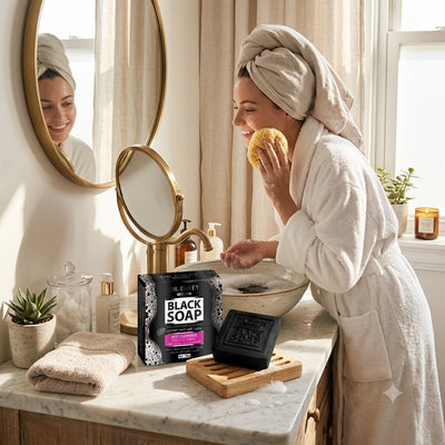 Dr. Davey Black Soap with Charcoal & Collagen – Deep Cleansing Bar Soap (100g)