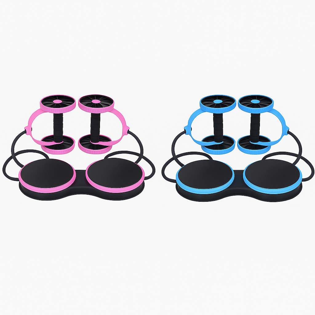 Pro-sportz Multifunction Ab Roller with Resistance Bands & Twist Board Base