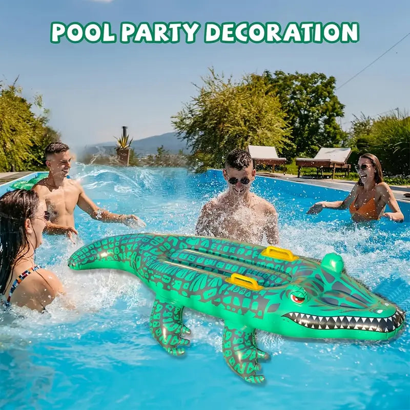 Inflatable Crocodile Pool Float – 145 cm