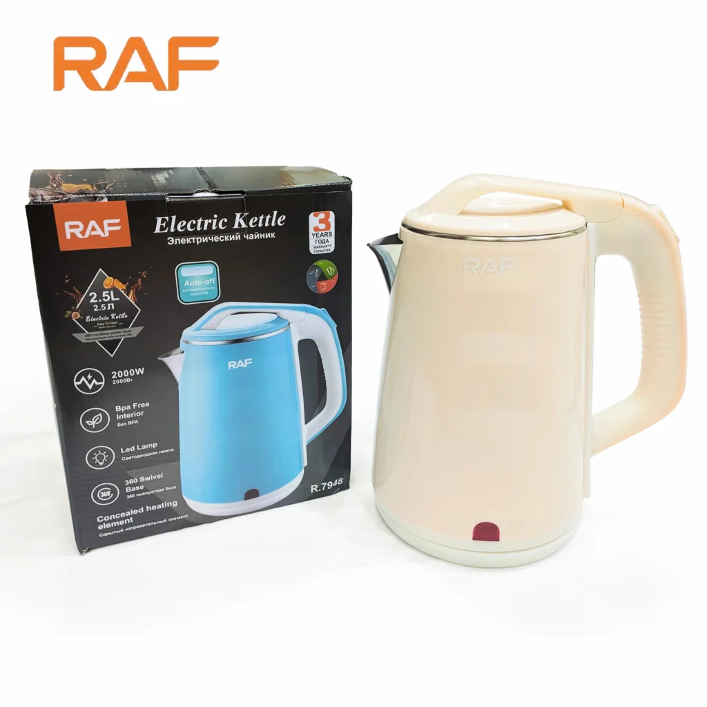 Automatic Electric Kettle 2.5 Liter R.7948 – 2000W with 360° Cordless Power Base