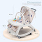 Rocking Chair for Kids with Multi Position Recline, Hanging Toys & Music Each