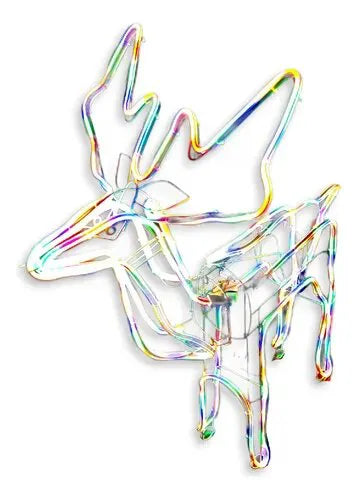 Reindeer Ornament With Movement Colourful LEDs