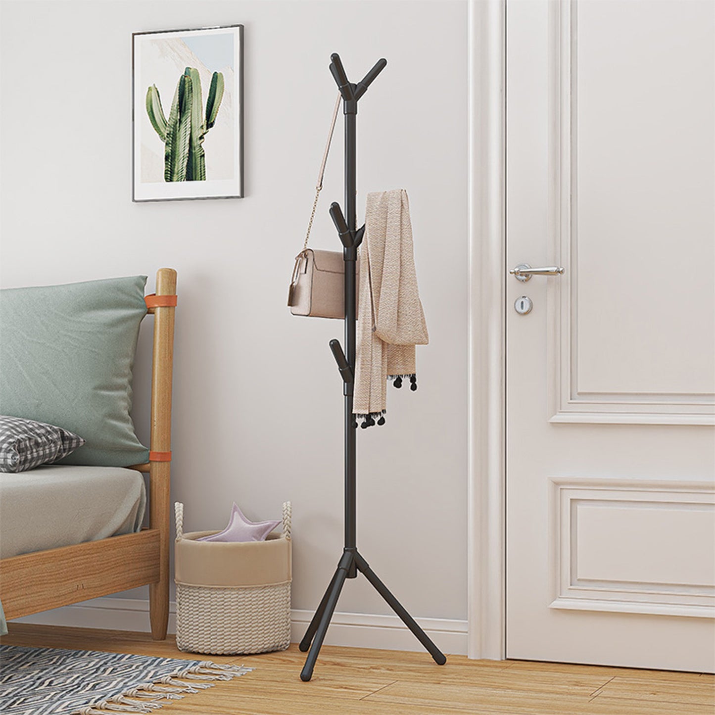MHome Tree-Shaped Free Standing Coat Rack with 9 Hooks – Clothes & Hats Organizer