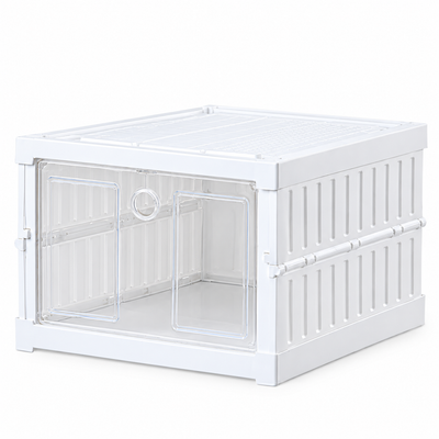 MHome Foldable Stackable Shoe Storage Box: Clear-Door Shoe Organiser