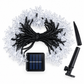 Solar Snowflake String Lights, 5m with 20 LEDs, Multicolour Outdoor Decoration