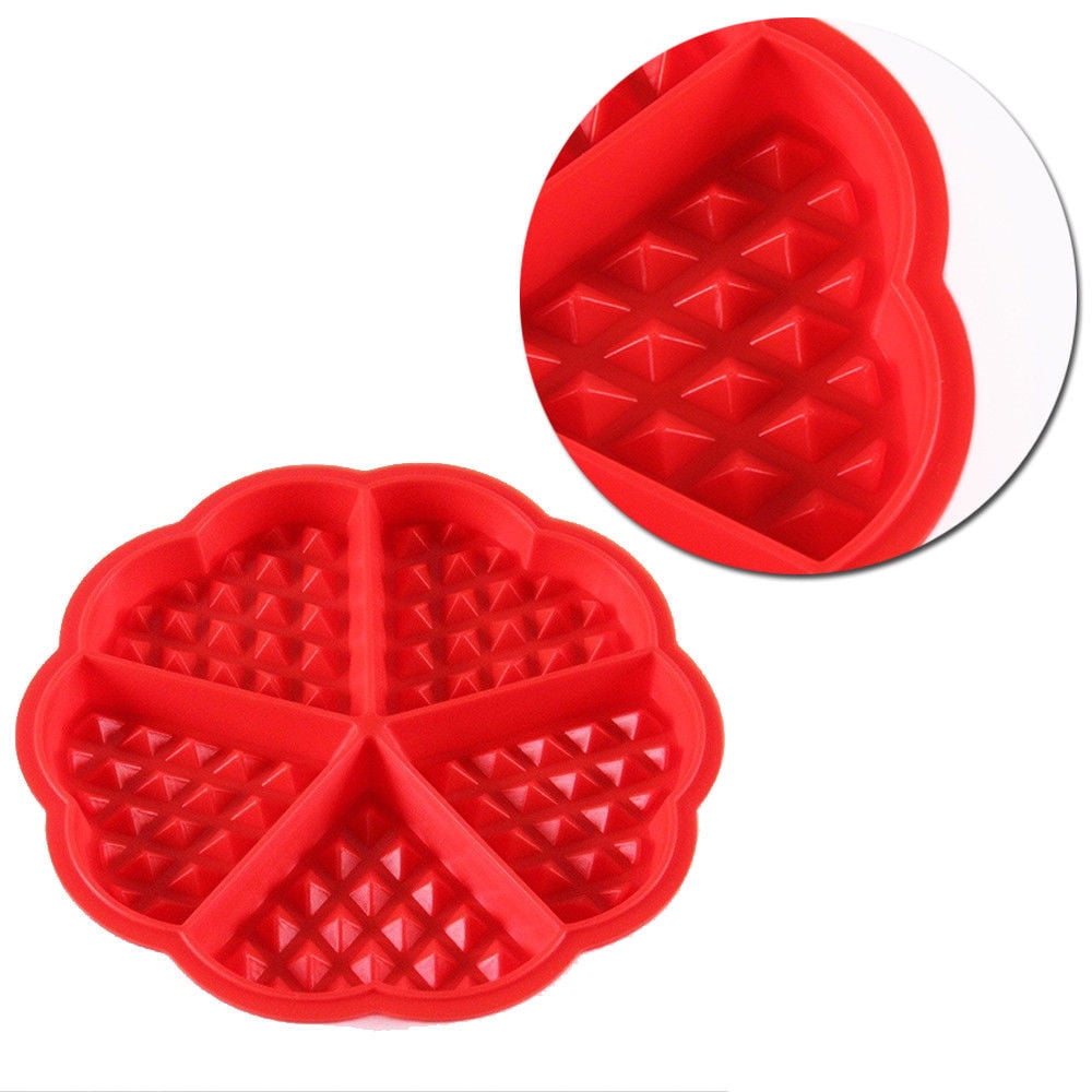 MHome PVC Silicone Waffle Mold – Non-Stick Round Baking Tray (21.5cm)