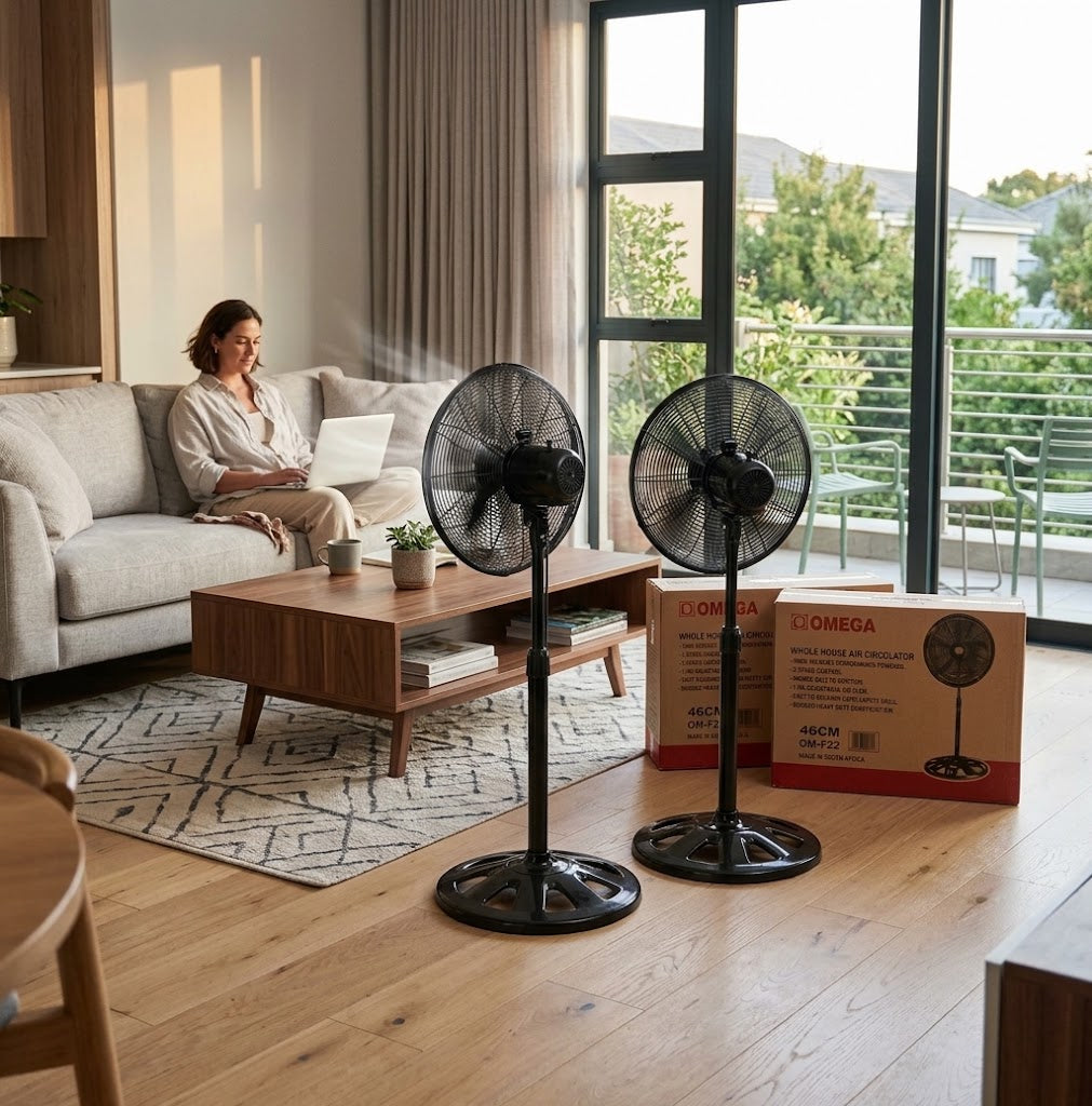 Omega 18-Inch Pedestal Fan Set – 2 Pieces (OM-F22)