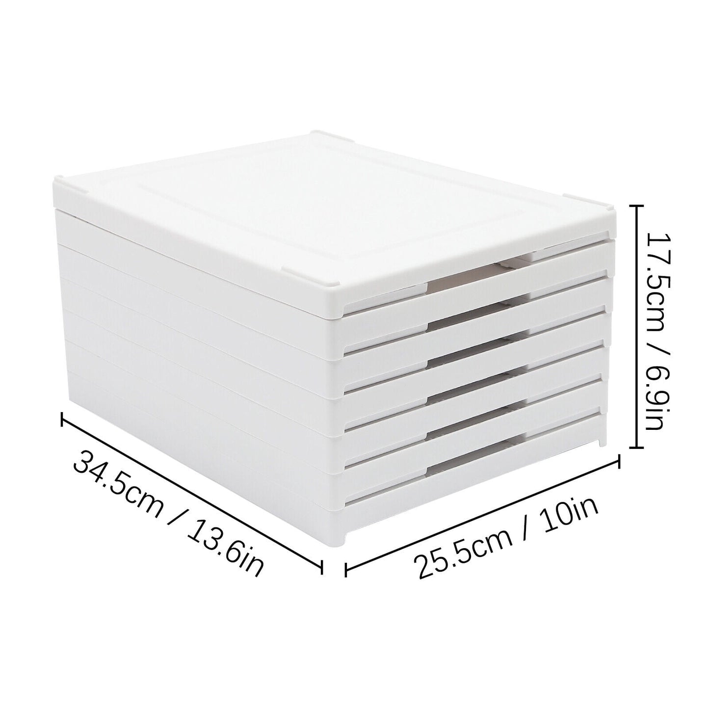 MHome 6-Tier Folding Shoe Box – Stackable Transparent Door Shoe Organizer