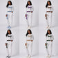 Women's Pinstripe Baseball Crop Top & Lounge Pants Set