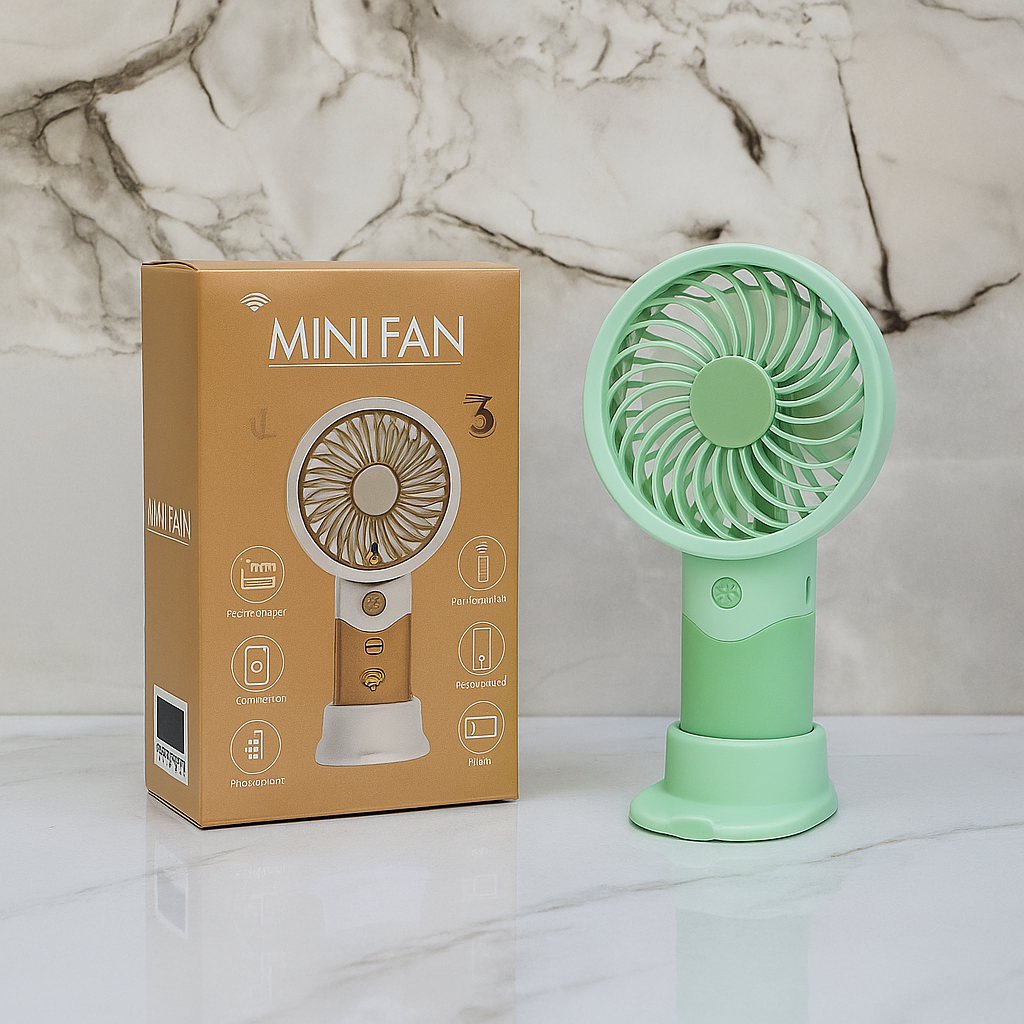 CandyBreeze™ Mini Fan – Rechargeable 3-Speed Portable