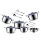 Ultimate Kitchen Essentials Combo (Fussion 1.8L Stainless Steel Kettle + Condere 14-Piece Cookware Set + Smart Ceramic Heating Mug Set)
