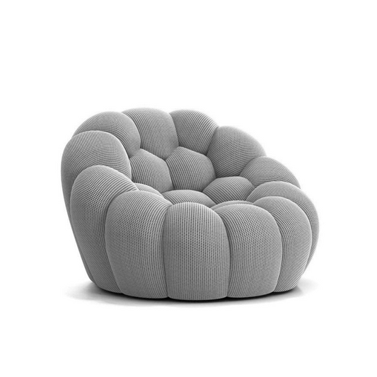 MFurn Bubble Single Seater Designer Fabric Curved Lounge Armchair