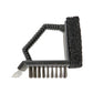 MHome 3-in-1 Silver Effect Stainless Steel Grill Cleaning Brush – All-in-One BBQ Tool