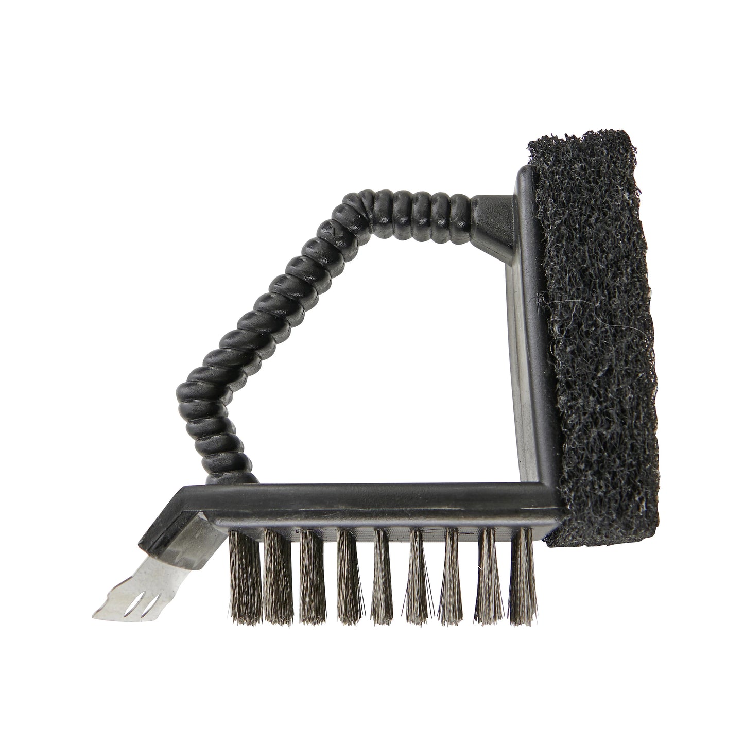 MHome 3-in-1 Silver Effect Stainless Steel Grill Cleaning Brush – All-in-One BBQ Tool