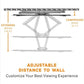 Full Motion 37-80 Inch TV Bracket Wall Mount