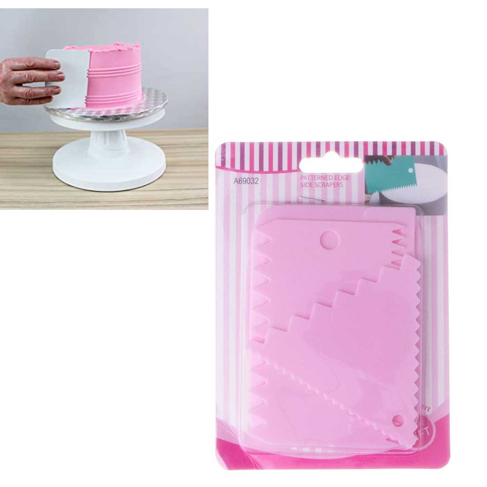 4pc Cake Smoother Polisher Cake Scraper Set