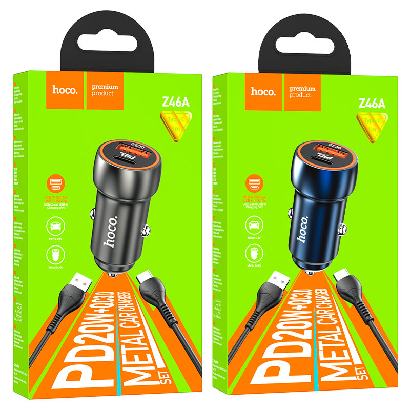 Hoco Whale PD20W+QC3.0 Car Charger