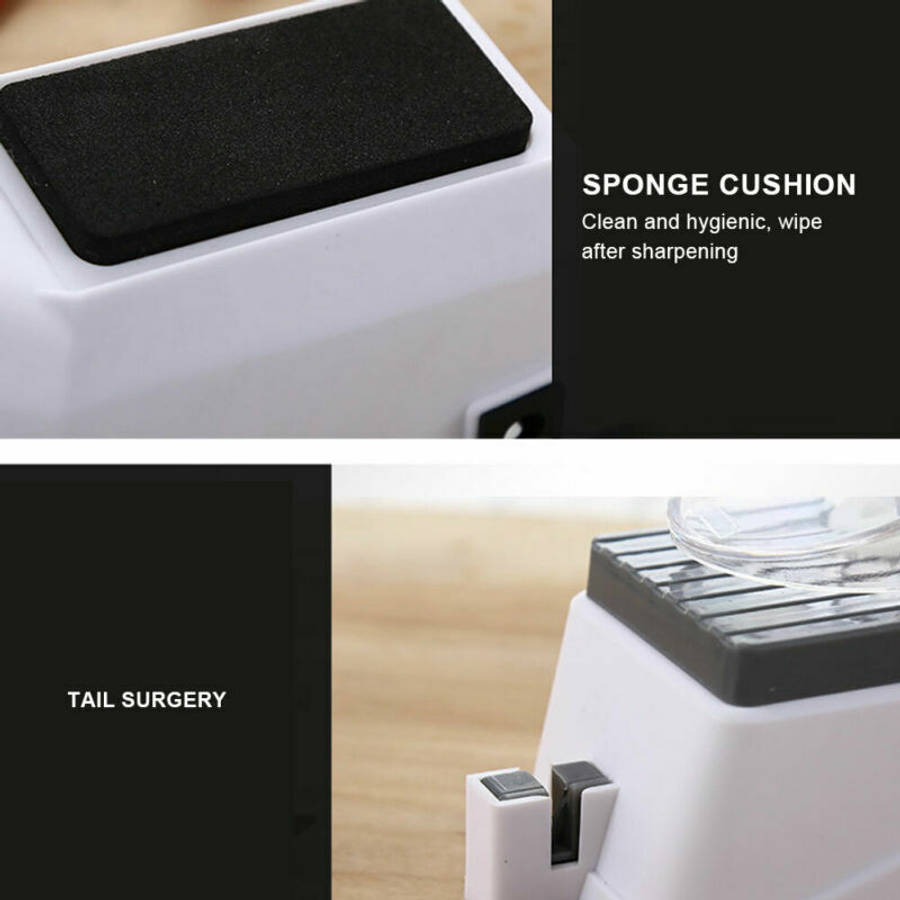 MHOME Electric Knife Sharpener – Double-Sided Pro Sharpening Tool for Knives & Scissors