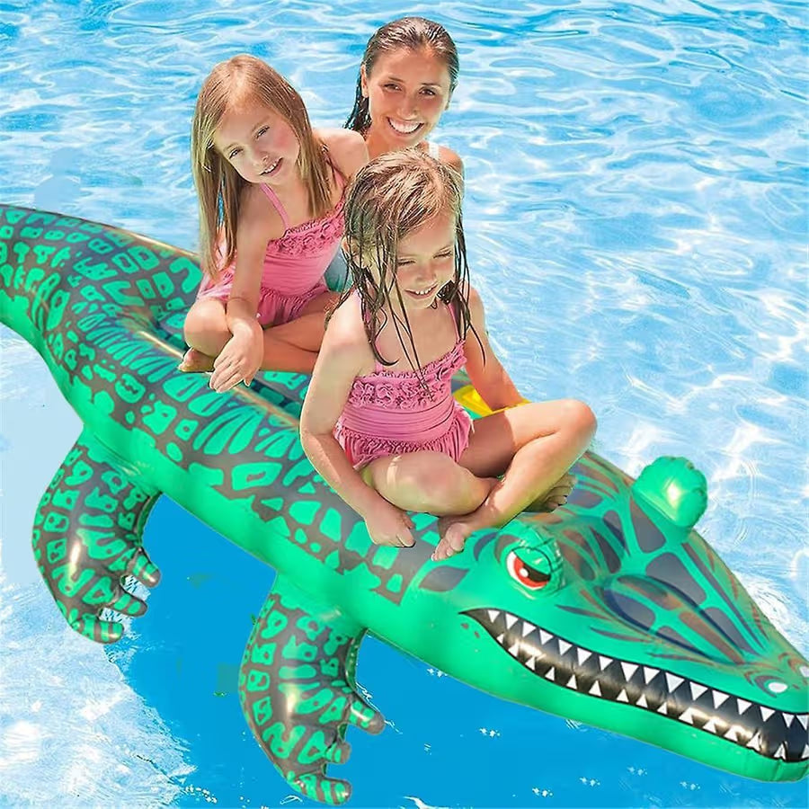 Inflatable Crocodile Pool Float – 145 cm