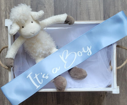 Baby Shower Sash/ Gender Reveal Sash For  It's a Boy Or It's a Girl
