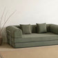 MFurn Convertible Vacuum-compressed Sofa Bed with 2 Pillows – Removable Floor Couch for Small Spaces