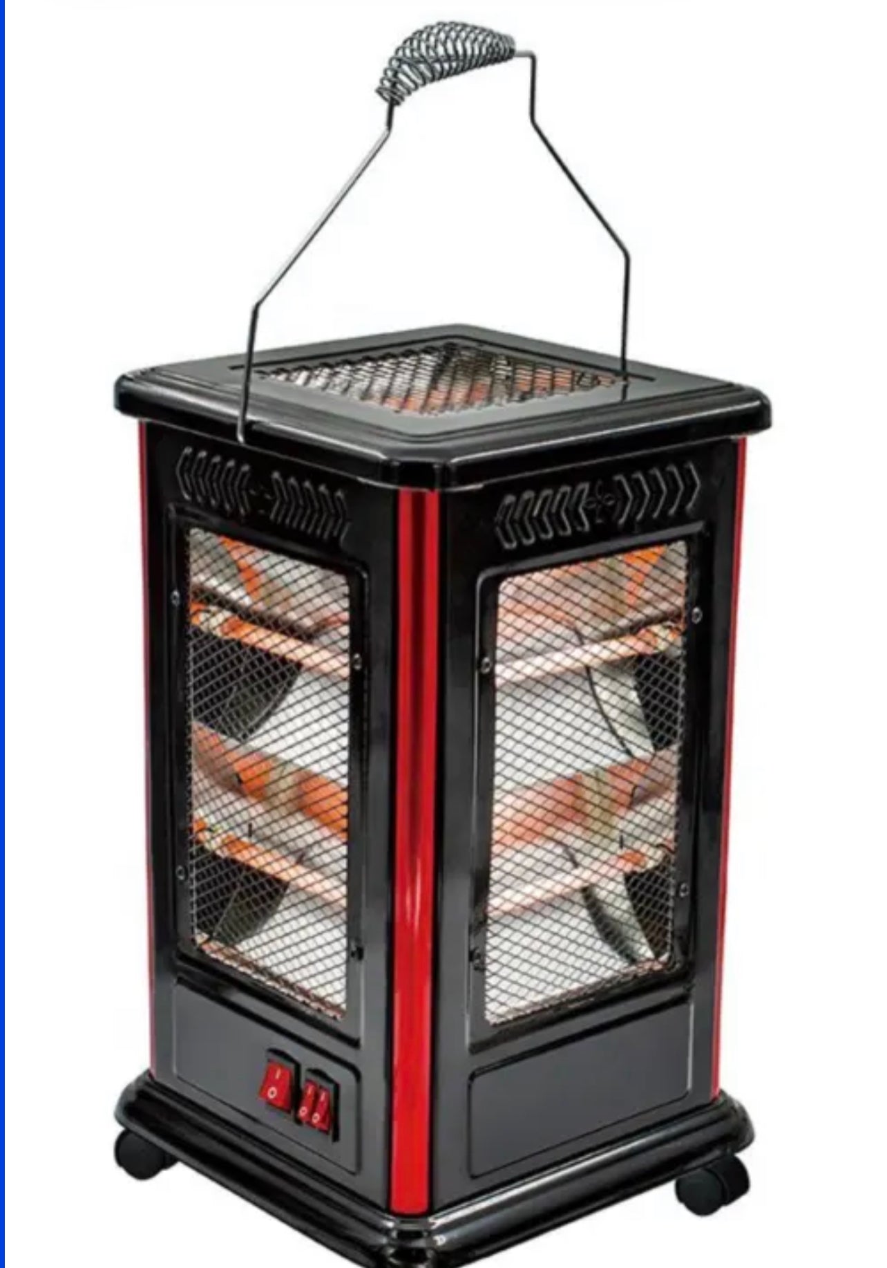 Electric Quartz Heater 2000W ZR-2203 – 5-Sided Heating with 10 Quartz Tubes
