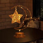Hanging Moon Light Decorations Table Centerpieces For Rattan Stars