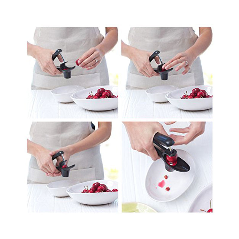 Handheld Cherry Olive Pitter Corer Stone Seed Removal Squeeze Grip Go Nuclear Device Fruit Core Remover Fruit Vegetable Too