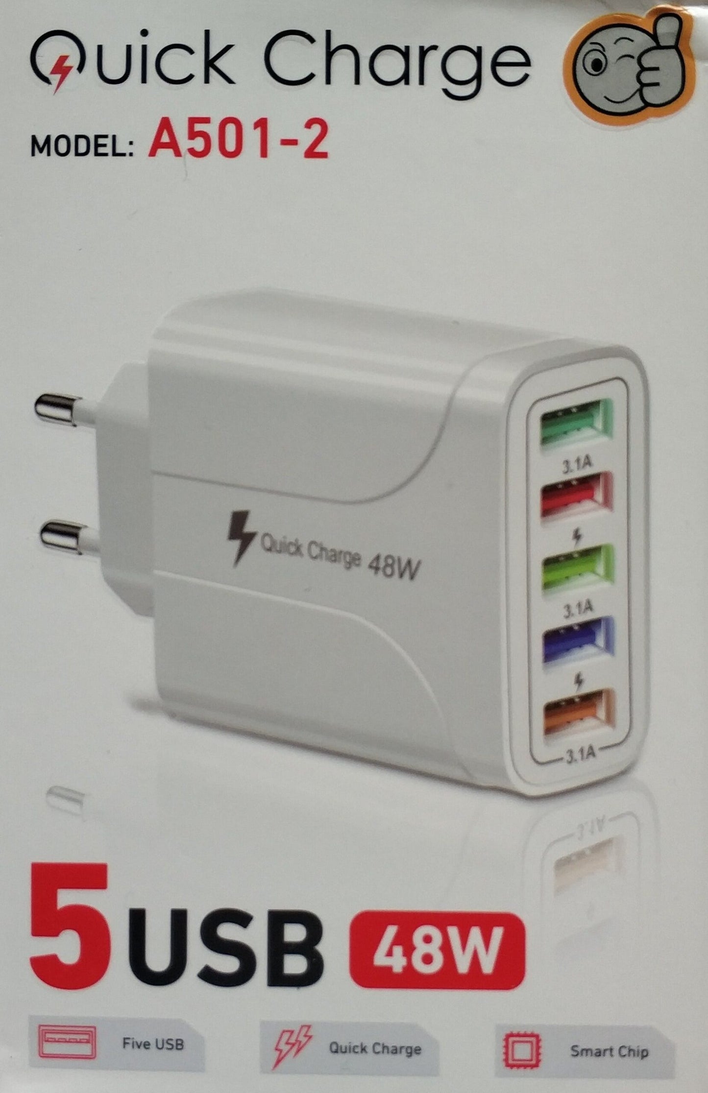 Adaptor 5x USB Port 48Watt Quick Charge Hub