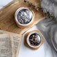New ceramic dessert bowl snack dish taste fruit salad ice cream bowl pudding cup with bamboo tray glass cover creative tableware 3pc