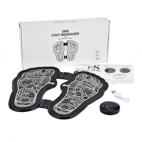 Massage Mat, Home Pulse Foot Massage Cushion, Physiotherapy Foot Massager for Muscle Relief (Rechargeable) Stimulator Pain Relief 9 Modes Feet Massage Tool