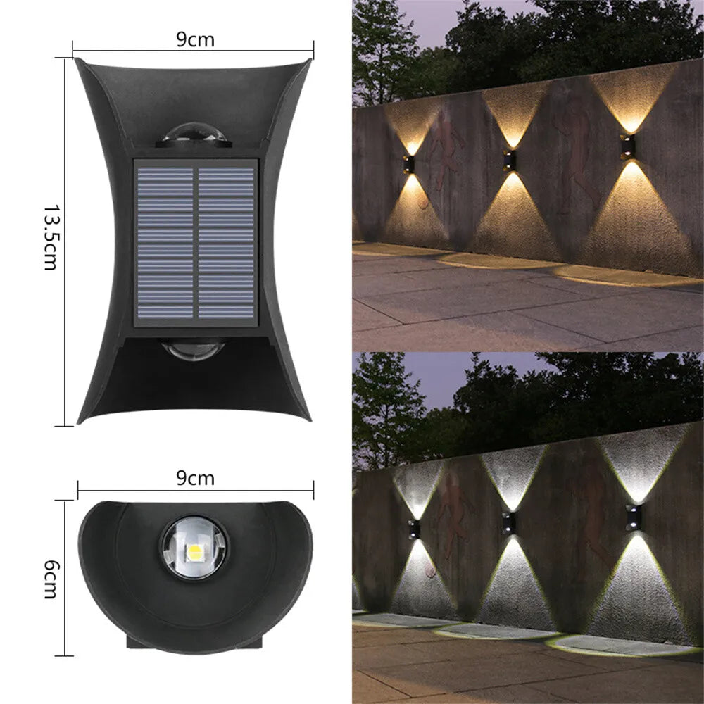 Solar LED Wall Lights LED Outdoor Waterproof Lights For Villa Courtyard Garden