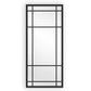 MFurn Grid Floor Mirror: Large Black Metal Frame Full-Length Leaning Mirror, 180 x 100 cm