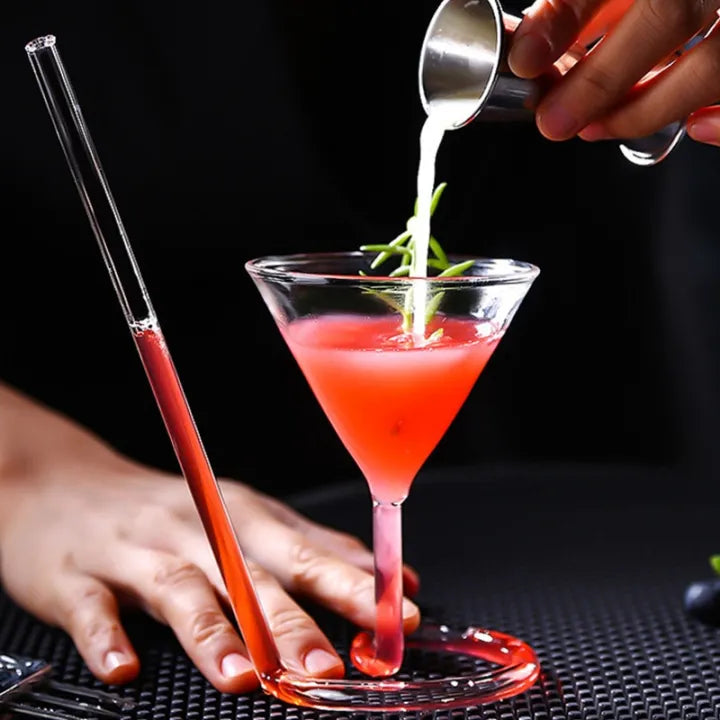 Creative Fun Spiral Cocktail Glass Revolving Martini Glass