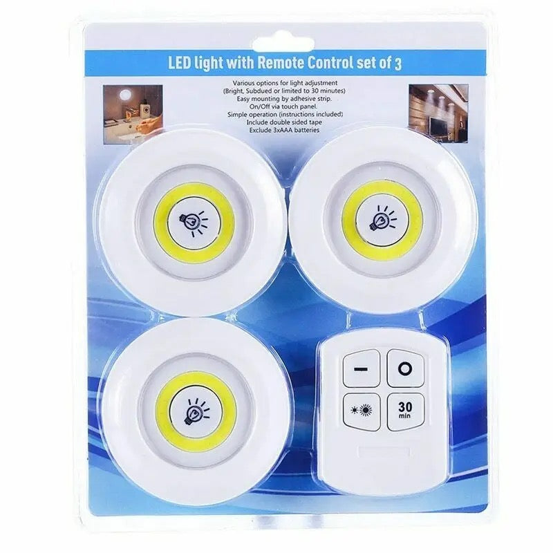 LED/COB Light 3 piece set with Remote Control