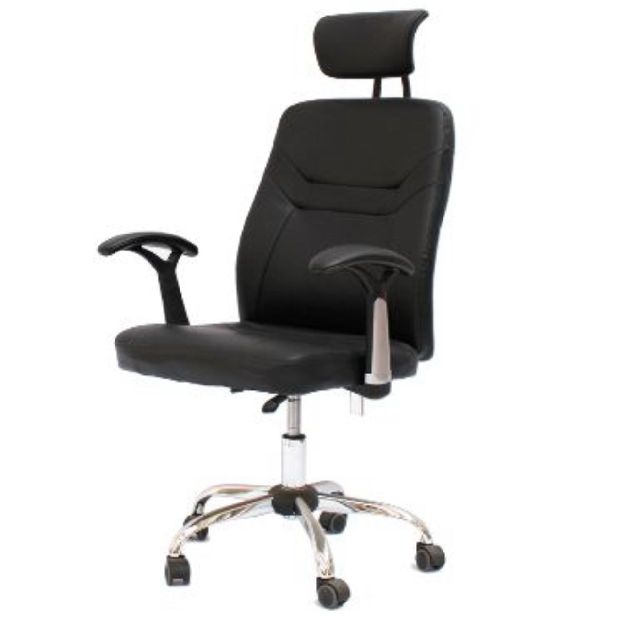 Contemporary Design PU Leather Office Arm Chair With Reclinable Backrest
