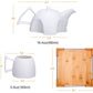 Mini Porcelain Tea Set - Ceramic Teapot Coffee Cup Set for Drinking Tea, Latte, 6pc