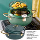 Non-Stick Deep Frying Pot With Thermometer With Drain Lid 20cm
