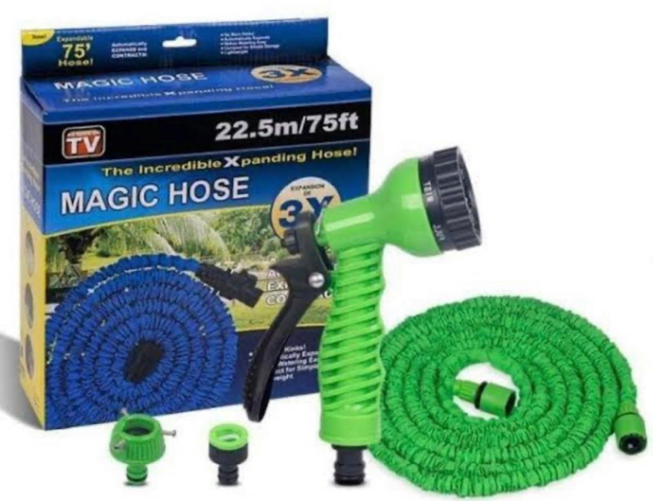 Expandable Flexible Garden Water Hose With Sprayer And Nozzle 22.5M