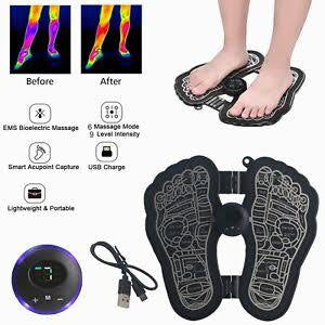 Massage Mat, Home Pulse Foot Massage Cushion, Physiotherapy Foot Massager for Muscle Relief (Rechargeable) Stimulator Pain Relief 9 Modes Feet Massage Tool