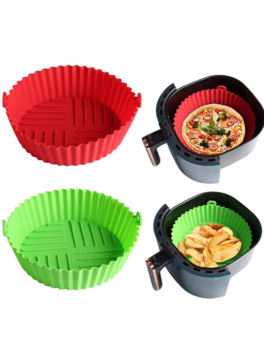20cm Food Grade Silicone Baking Tray – Reusable, Heat-Resistant, Air Fryer Compatible