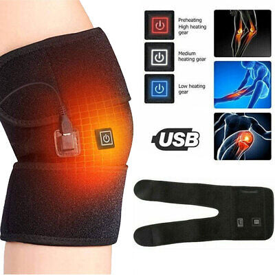 Knee Massager Electric Heated Knee Pad Brace Arthritis Pain Relief Warm Therapy Belt Protector