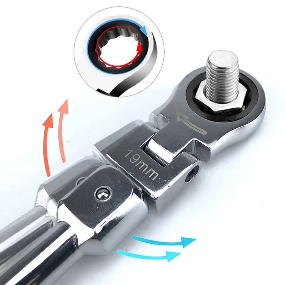 Portable Ratchet Wrench 72 Gear Shaking Head
