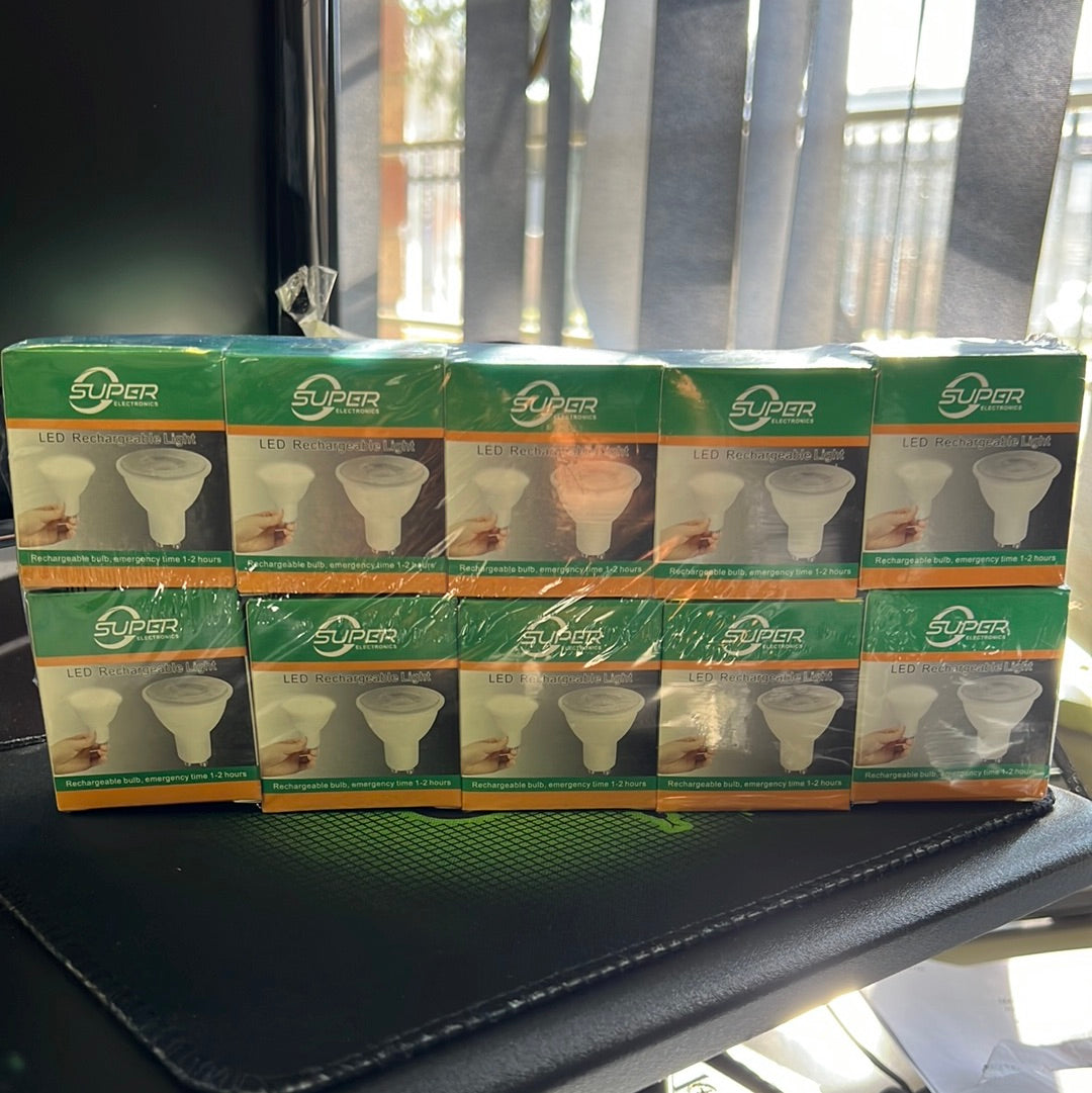 Load Shedding GU-10 Rechargeable LED Downlight 7W 10pc Pack