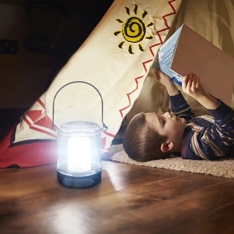 Portable Emergency Night Market Light Outdoor Camping Lamp Flashlight Built in 5000mAh Battery LED Tent Rechargeable Lantern