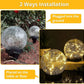 Solar LED Light Outdoor Cracked Glass Ball Lamp In-Ground Solar Garden Light Waterproof for Garden Pathway Party Decoration