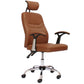 Contemporary Design PU Leather Office Arm Chair With Reclinable Backrest